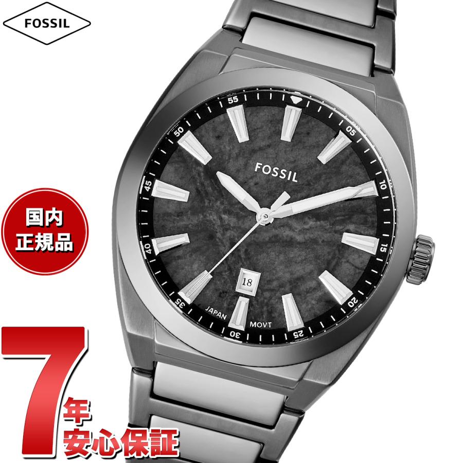 FOSSIL（フォッシル） 腕時計 メンズ EVERETT 三針デイト ステンレス 