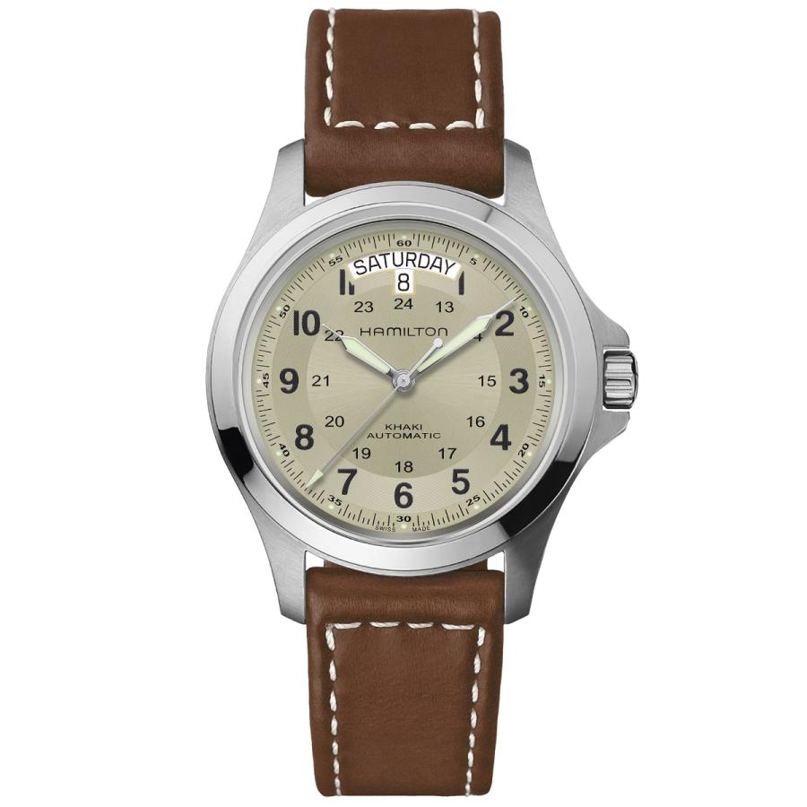 美品 稼働品 HAMILTON khaki 6313 メンズ腕時計 新品電池 ハミルトン カーキ フィールド 33mm クォーツ 電池式 腕時計