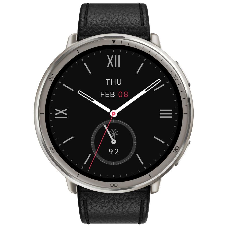 アマズフィット AMAZFIT スマートウォッチ Active 2 ブラックレザー 腕時計 SP170073-C225 | Amazfit | 01