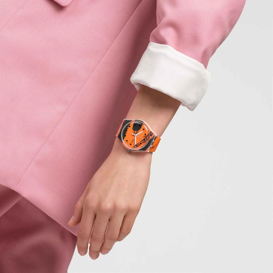 swatch スウォッチ BARNS-GRAHAM'S ORANGE AND RED ON PINK バーンズ グラハム 腕時計 オリジナルズ NEW GENT SUOZ362｜neel-selectshop｜08