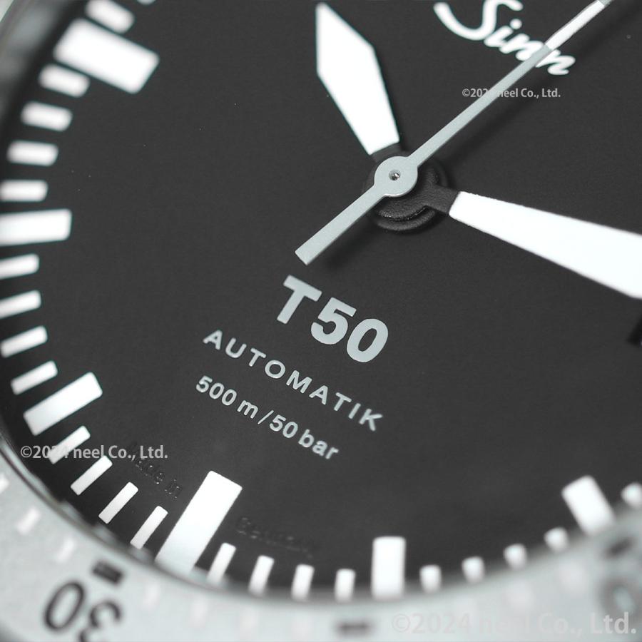 Sinn ジン T50 自動巻 腕時計 メンズ ダイバーズウォッチ シリコンストラップ ブラック ドイツ製｜neel-selectshop｜09