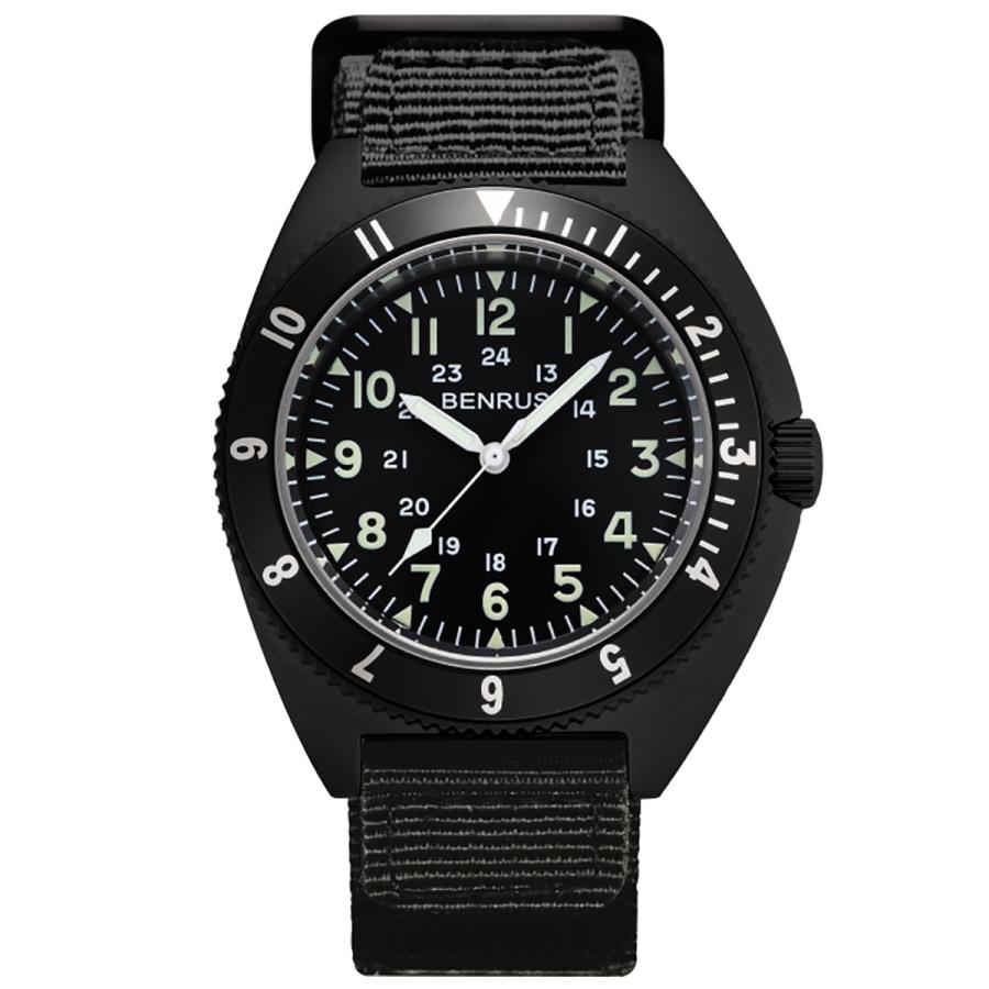 ベンラス BENRUS 腕時計 メンズ コンバット TYPE-II BK COMBAT BK ミリタリーウォッチ｜neel-selectshop｜02