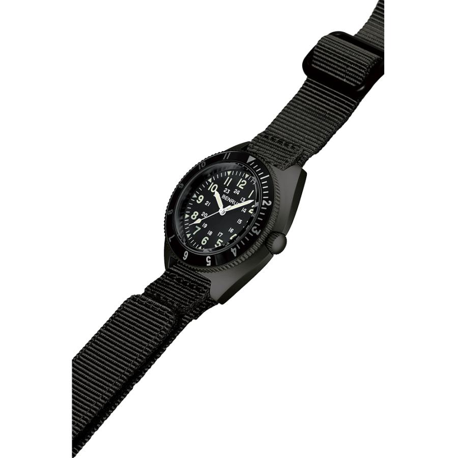 ベンラス BENRUS 腕時計 メンズ コンバット TYPE-II BK COMBAT BK ミリタリーウォッチ｜neel-selectshop｜05