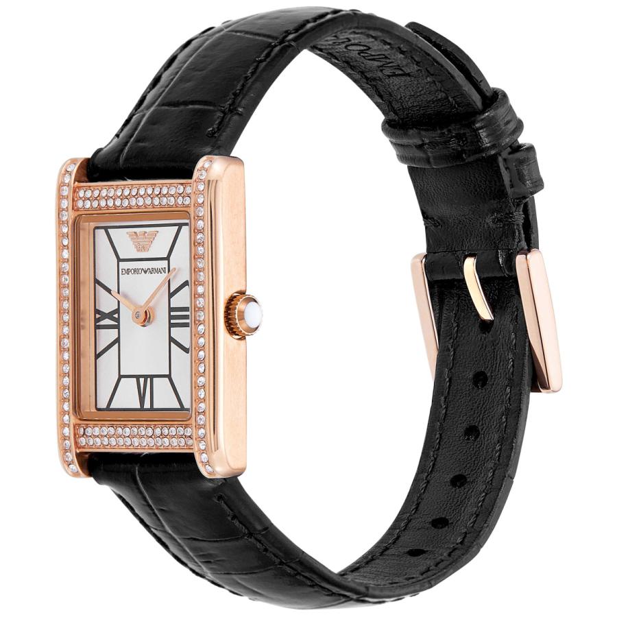 エンポリオアルマーニ EMPORIO ARMANI 腕時計 レディース 2針ウォッチ ブラックレザー AR11624の画像
