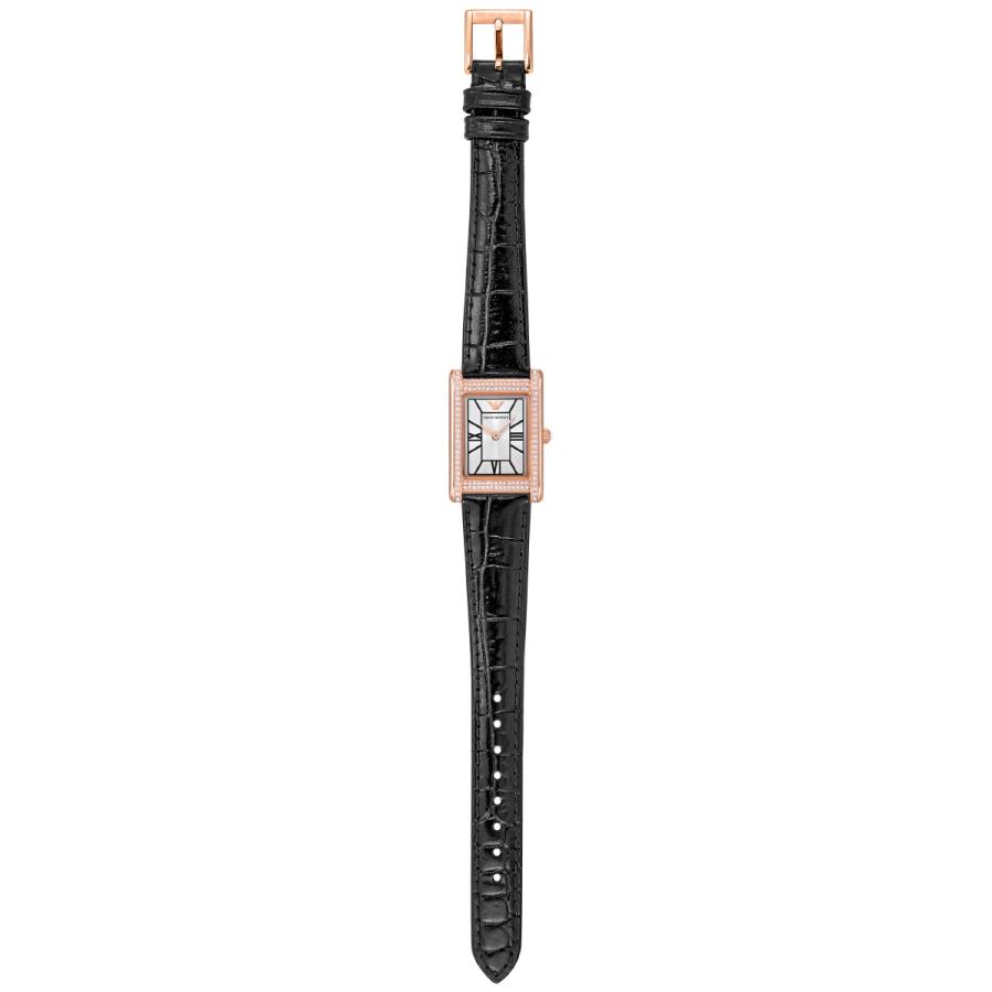 エンポリオアルマーニ EMPORIO ARMANI 腕時計 レディース 2針ウォッチ ブラックレザー AR11624の画像