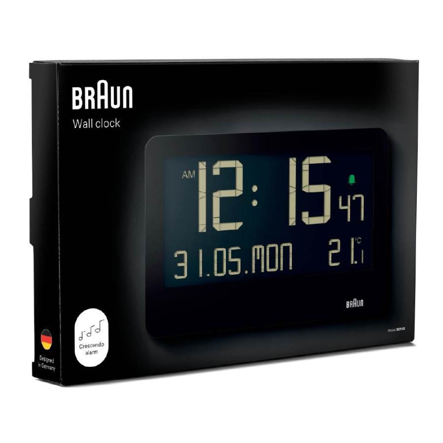 BRUNO デジタル置時計 ブラウン BRAUN（ブラウン） デジタル クロック BC14B 置き時計 掛け時計