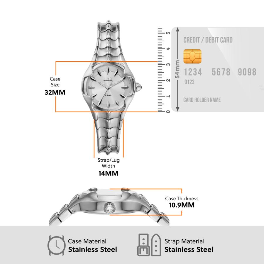 DIESEL（ディーゼル） 腕時計 レディース ステンレス DZ5605 : neel