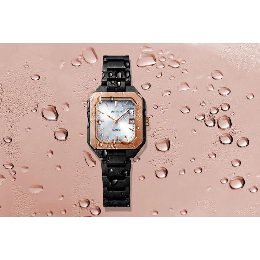 カシオ シーン CASIO SHEEN ソーラー 腕時計 レディース SHS-4528GBJ-7AJF ブラック ピンクゴールド｜neel-watch｜11