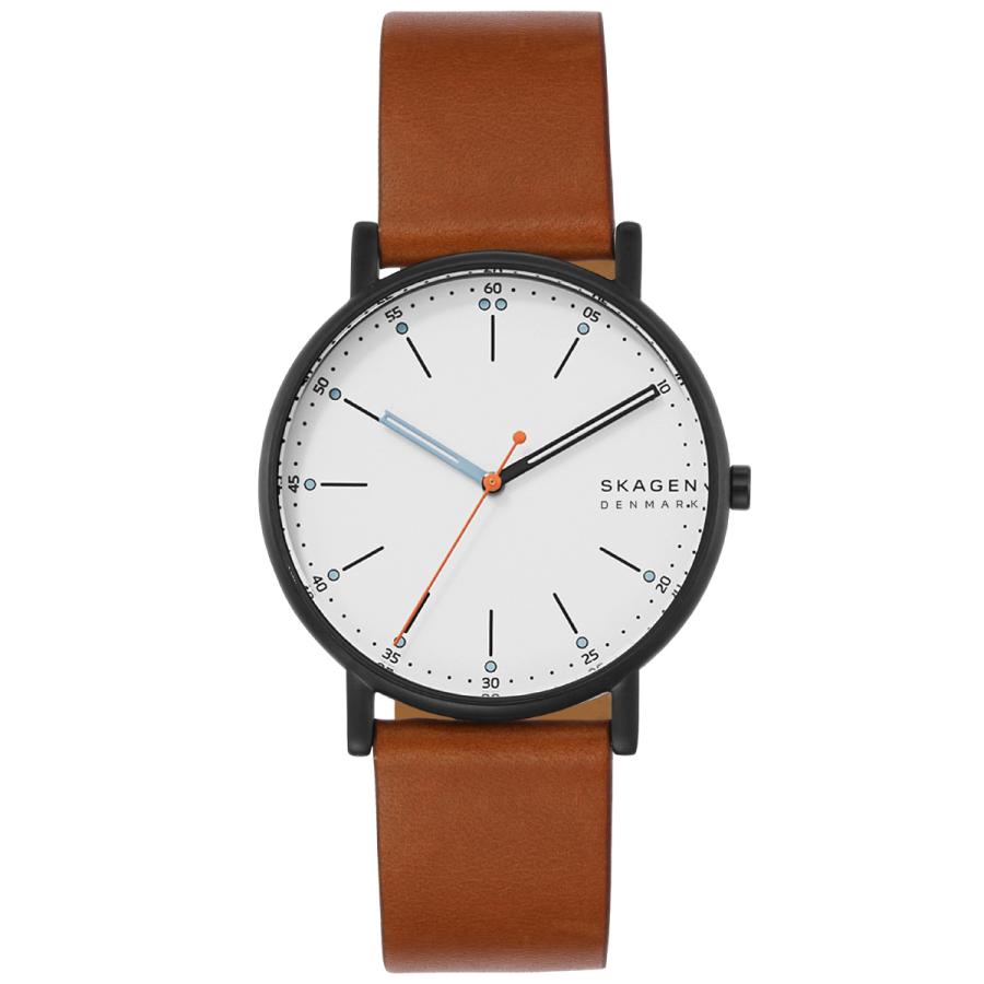 SIGNATUR スカーゲン SKAGEN 腕時計 メンズ ミディアムブラウン レザー