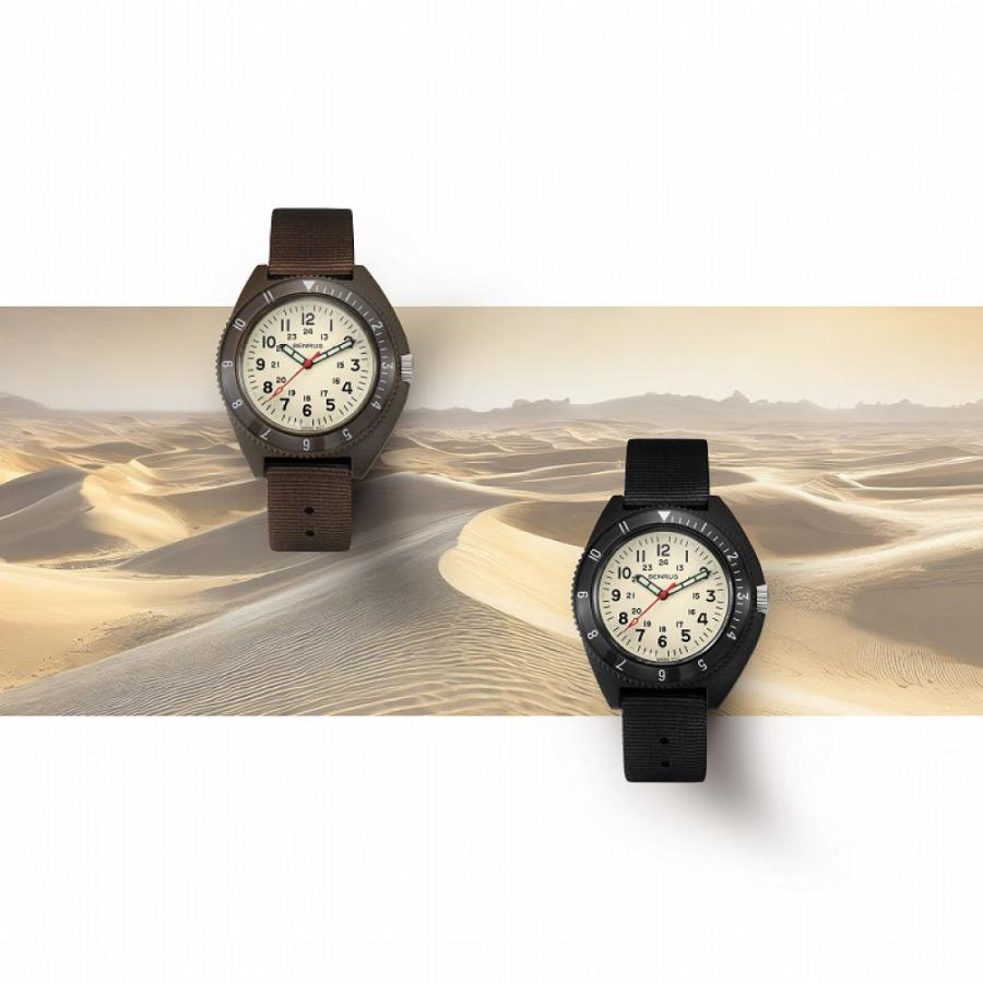 BENRUS ベンラス 限定生産 腕時計 メンズ TYPE-III BK IVORY Class-A