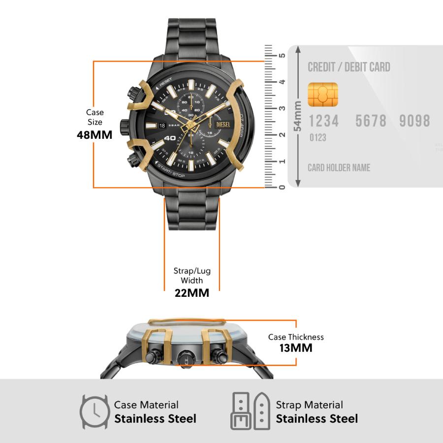 DIESEL（ディーゼル） 腕時計 メンズ GRIFFED クロノグラフ ツートーン