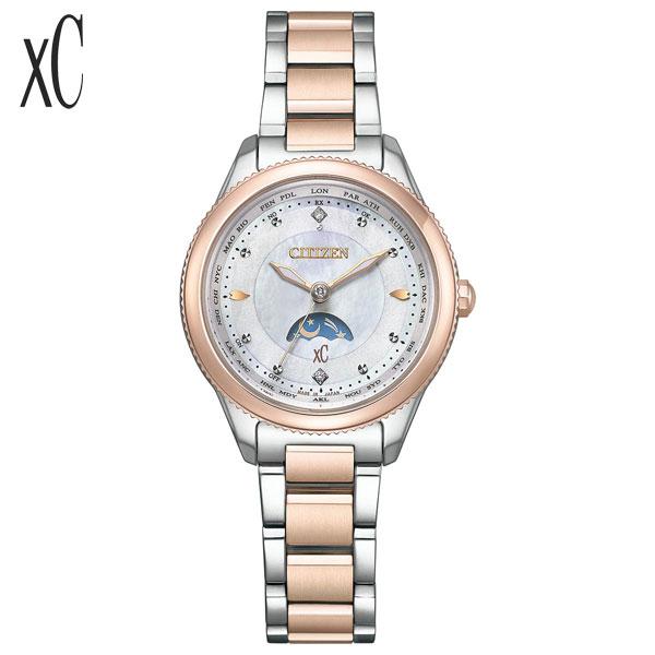 【超激レア】 シチズン クロスシー エコドライブ 電波時計 フローレットダイヤモデル サン＆ムーン EE1007-67W CITIZEN xC 【JSB1350079814】(48400円)