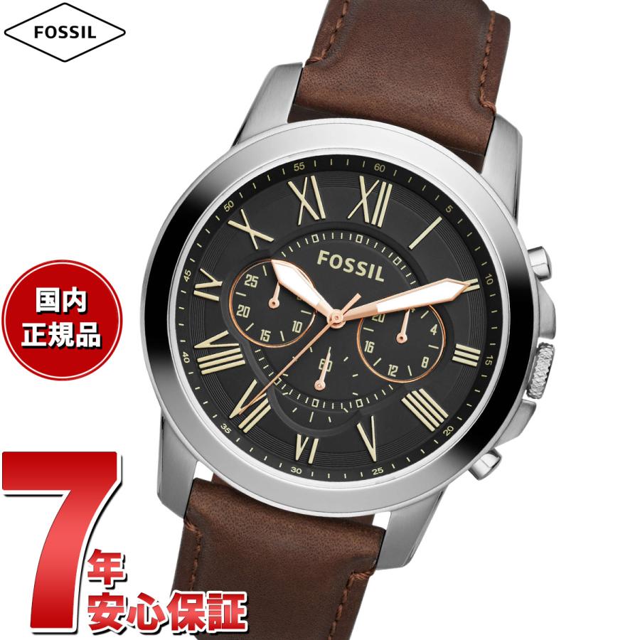 FOSSIL（フォッシル） 腕時計 メンズ GRANT クロノグラフ ブラウン レザーウォッチ FS4813 : neelヤフー店 - 通販 ...