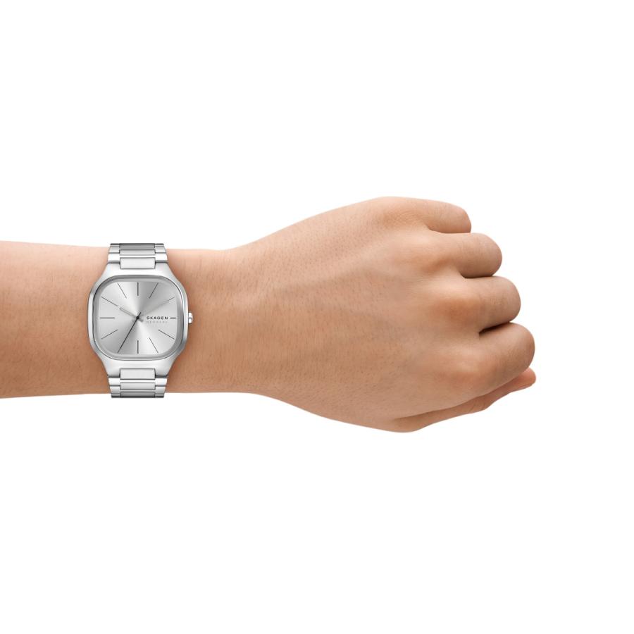 SKAGEN（スカーゲン） 腕時計 メンズ MELLEM 三針 シルバートーン