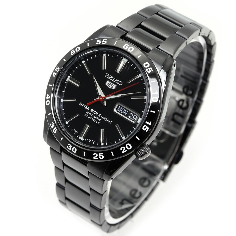 稼働 メンズ SEIKO 5 自動巻き ブラックダイヤル 腕時計 裏すけ SEIKO（セイコー） セイコー5 自動巻き 腕時計 メンズ SEIKO5 逆輸入