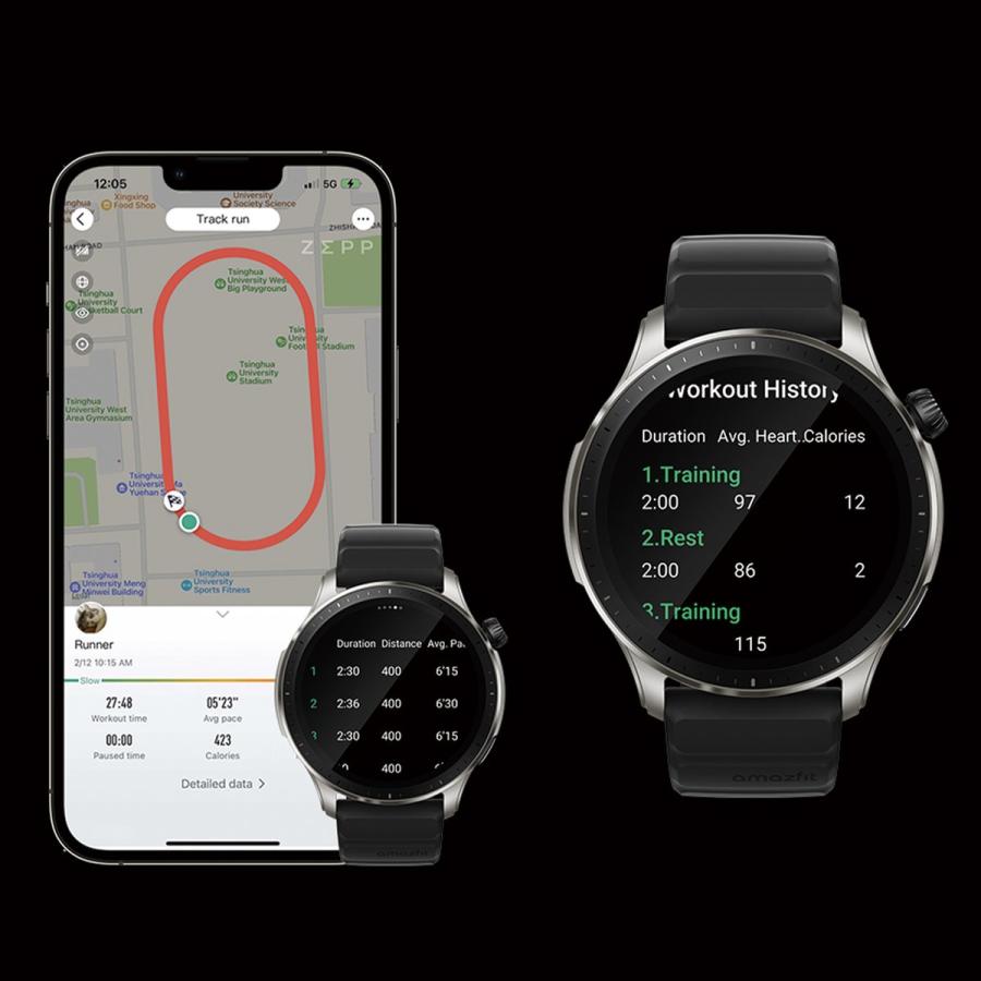 アマズフィット AMAZFIT スマートウォッチ GTR4 ヴィンテージブラウンレザー GPS 腕時計 SP170050C184｜neel1999｜12