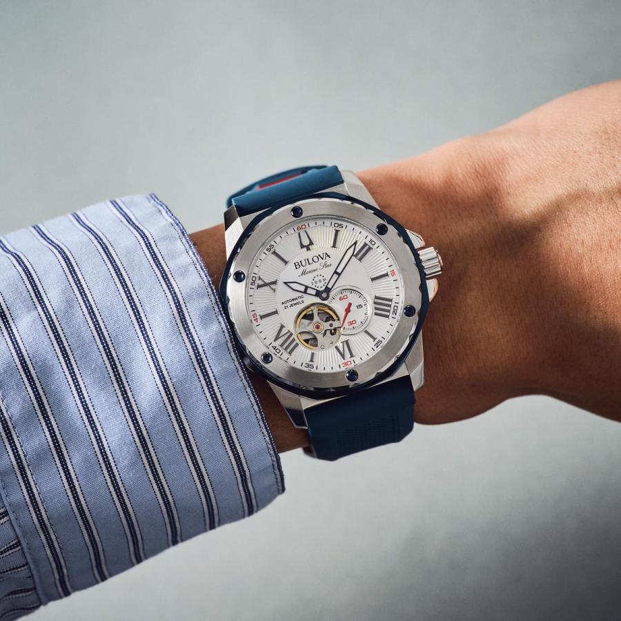 【未使用】Bulovaブローバ自動巻き腕時計マリンスター 大人気の「マリンスター」自動巻きモデルの新色が新登場 2021年5