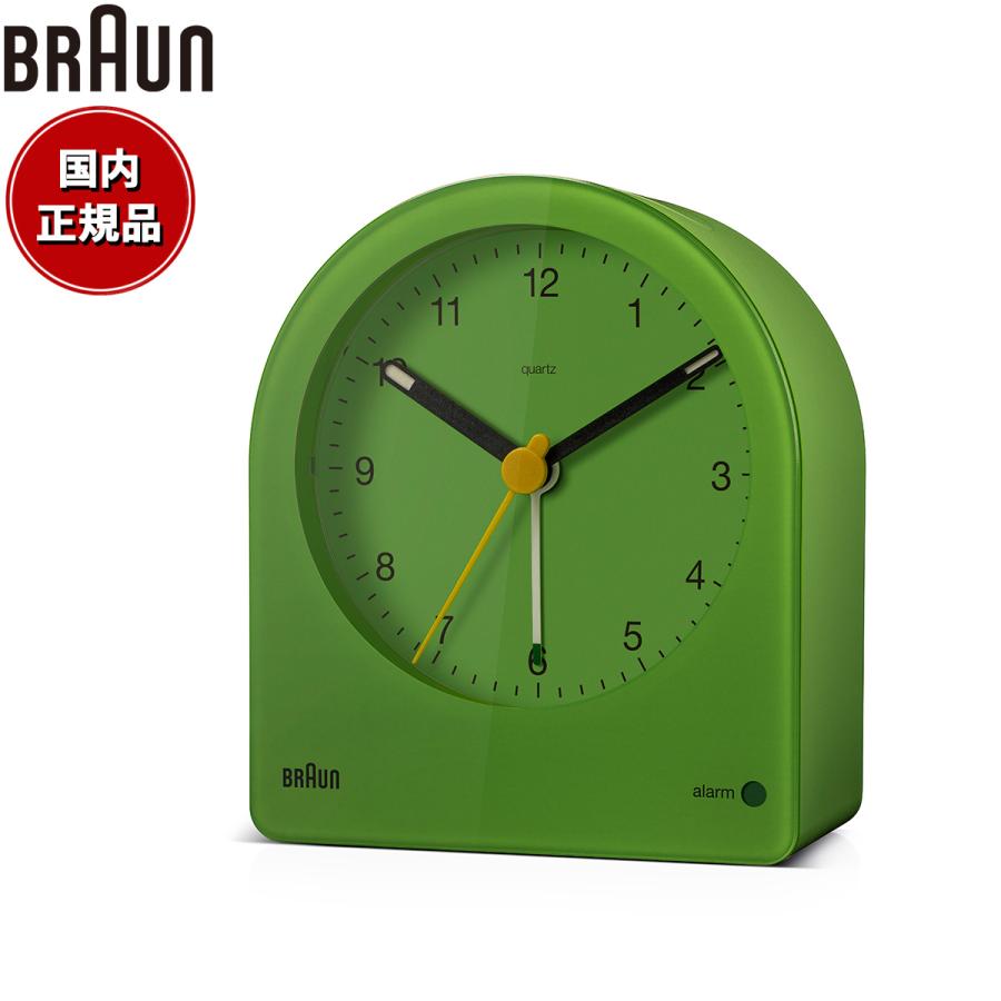 BRAUN ブラウン アラームクロック BC22GN アナログ 目覚まし時計 置き時計 Alarm Clock 82mm グリーン | BRAUN