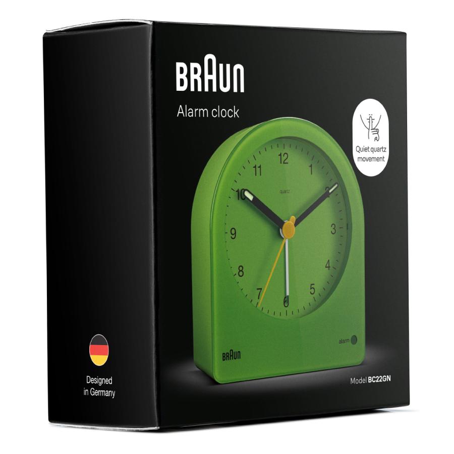 BRAUN ブラウン アラームクロック BC22GN アナログ 目覚まし時計 置き時計 Alarm Clock 82mm グリーン | BRAUN | 09