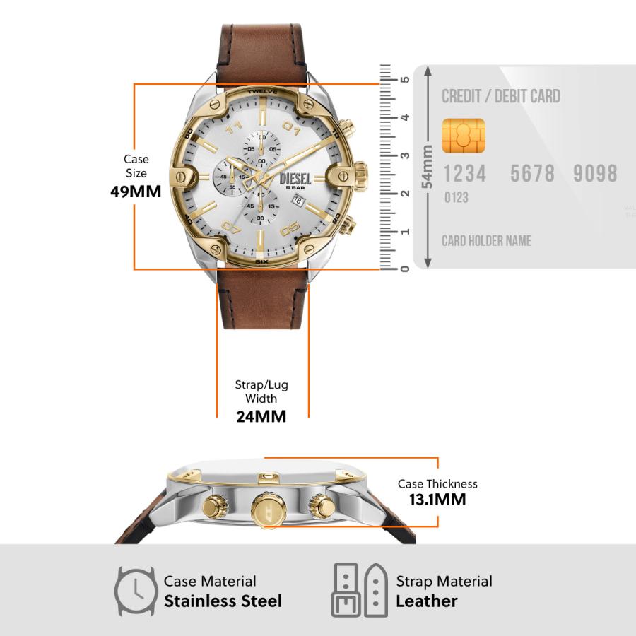 DIESEL（ディーゼル） 腕時計 メンズ クロノグラフ レザー DZ4665