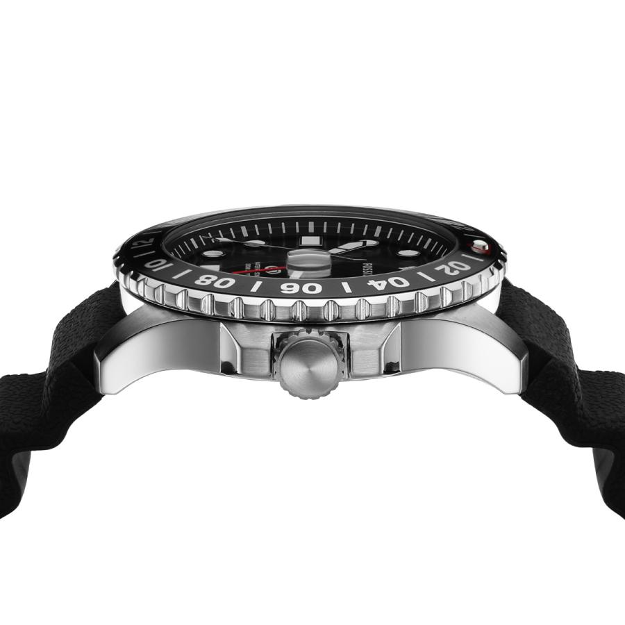 フォッシル FOSSIL 腕時計 メンズ FOSSIL BLUE GMT ブラックシリコンウォッチ FS6036の画像