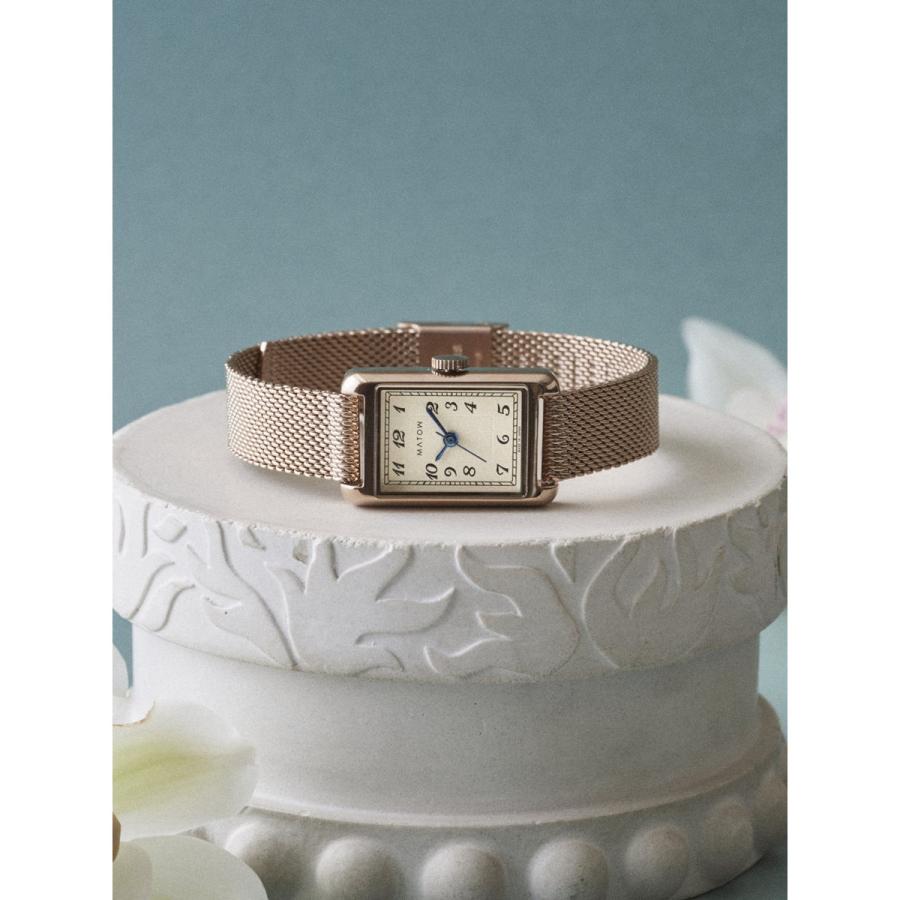 MATOW TSUKI 朧月 アラビック 腕時計 MATOW マトウ TSUKI 朧月 アラビック / SQUARE ROSE GOLD MESH
