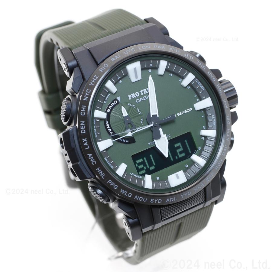 はなもげら PRW-61Y-3JF ソーラー電波時計 カーキ ブラック PRO TREK プロトレック 電波ソーラー 腕時計 メンズ PRW-61Y-3JF