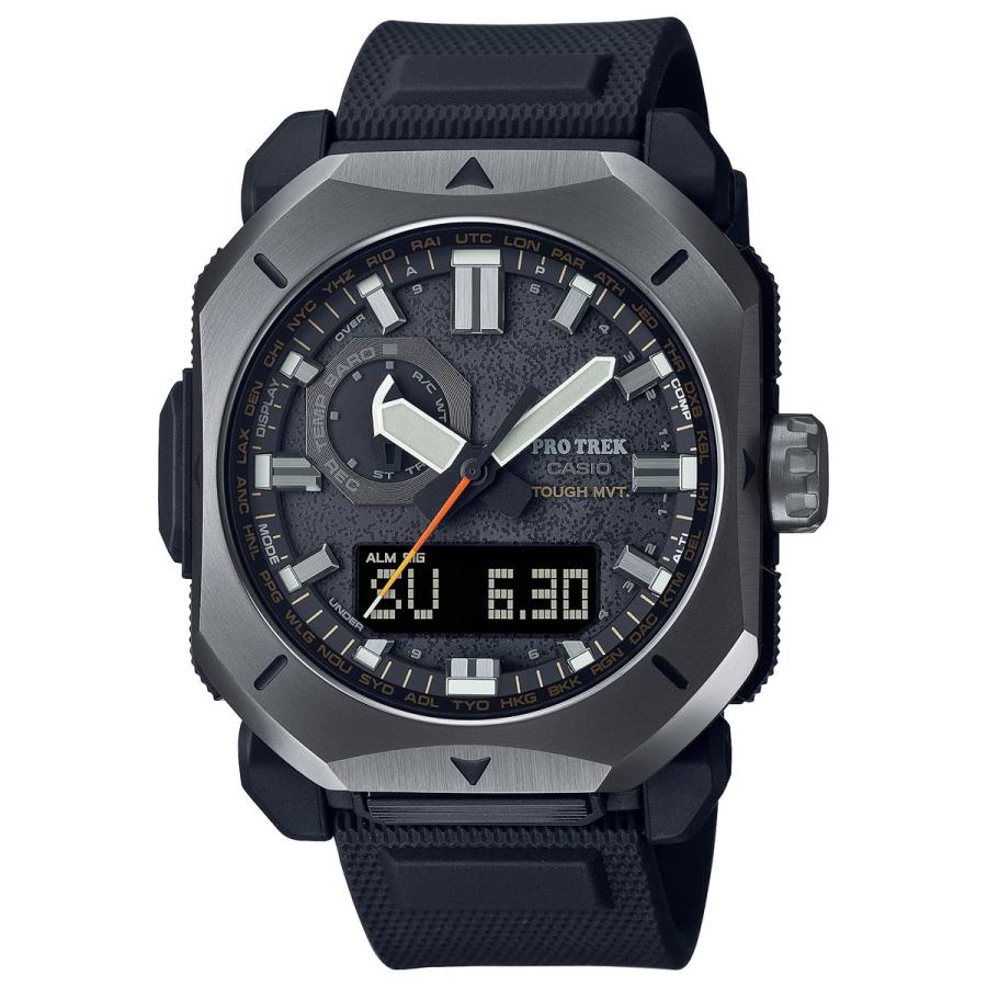 カシオ プロトレック ソーラー メンズウォッチ ブラック 0907-S6859t PRO TREK プロトレック 電波ソーラー 腕時計 メンズ PRW-6900Y-1JF