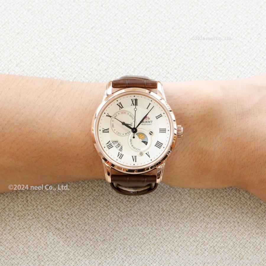 オリエント Orient Sun & Moon ムーンフェイズ 自動巻き 腕時計 ORIENT STAR、ムーンフェイズにクラシカルな限定モデル。世界地図の
