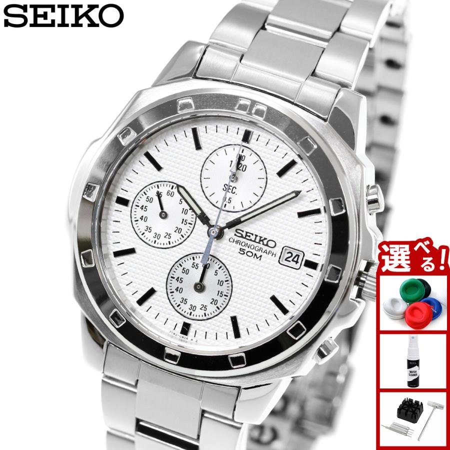 SEIKO PULSAR クロノグラフ 100M スクエア クォーツ シルバー SEIKO（セイコー） 逆輸入 クロノグラフ SND187 : neelセレクト