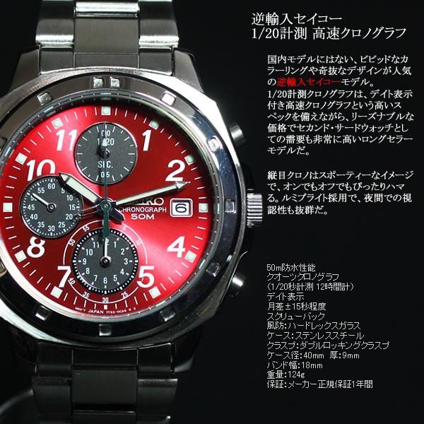 SEIKO セイコーSEIKO 逆輸入 クロノグラフ SND495 : neel