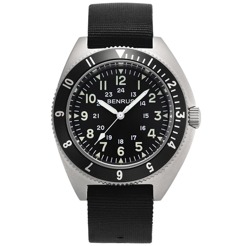 BENRUS ベンラス 腕時計 メンズ TYPE-II SILVER シルバー ミリタリー