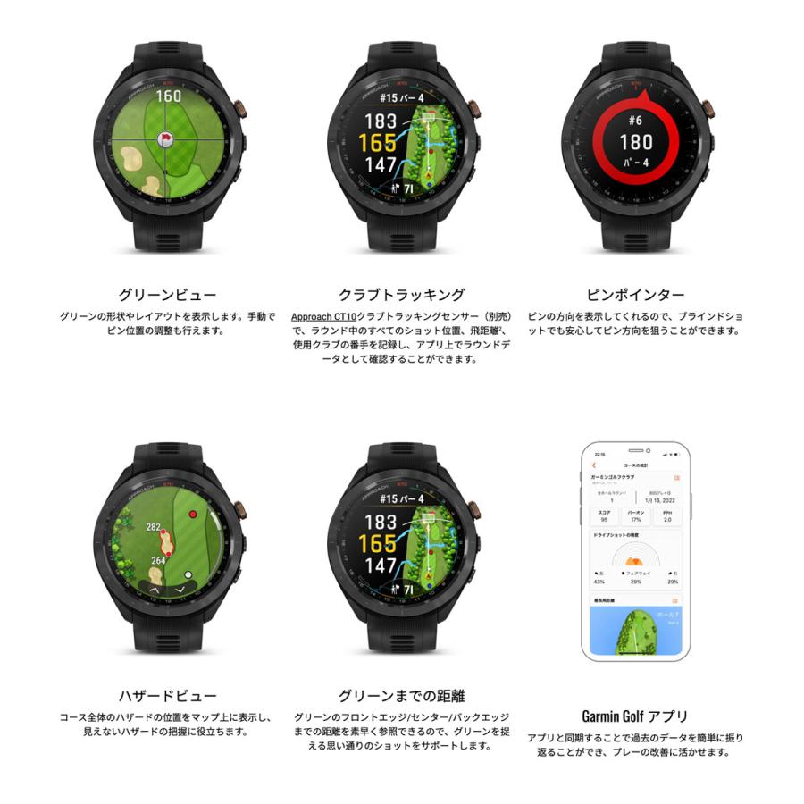 （無金利ローン）ガーミン GARMIN Approach S70 47mm アプローチ ゴルフ GPS スマートウォッチの画像