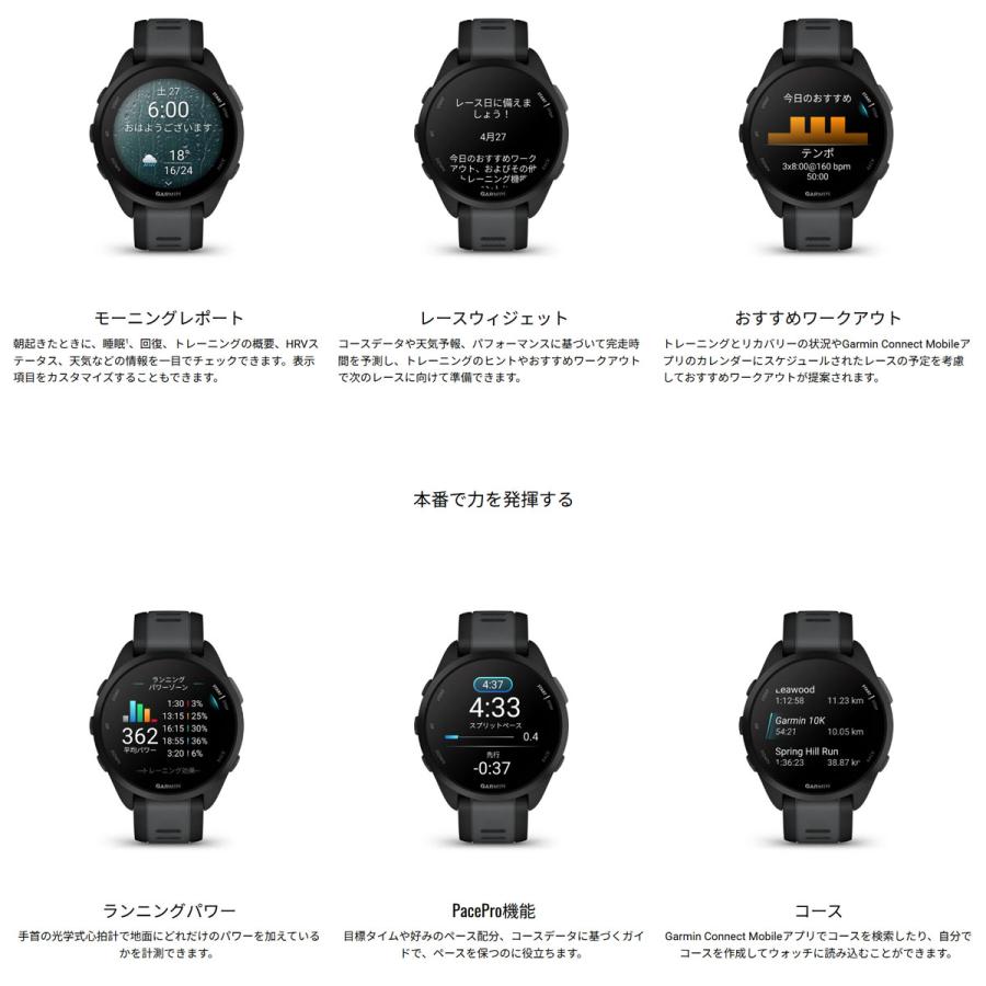 06/17まで出品‼️GARMIN Forerunner 165 Forerunner 165 （フォアランナー 165）ランニングGPSスマートウォッチ