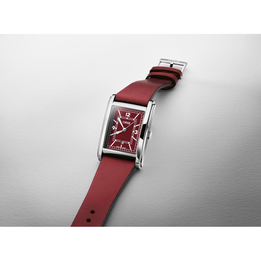 ORIS メンズ アナログ 時計 レザー ORIS（オリス） （豪華おまけ有） レクタンギュラー 腕時計 メンズ