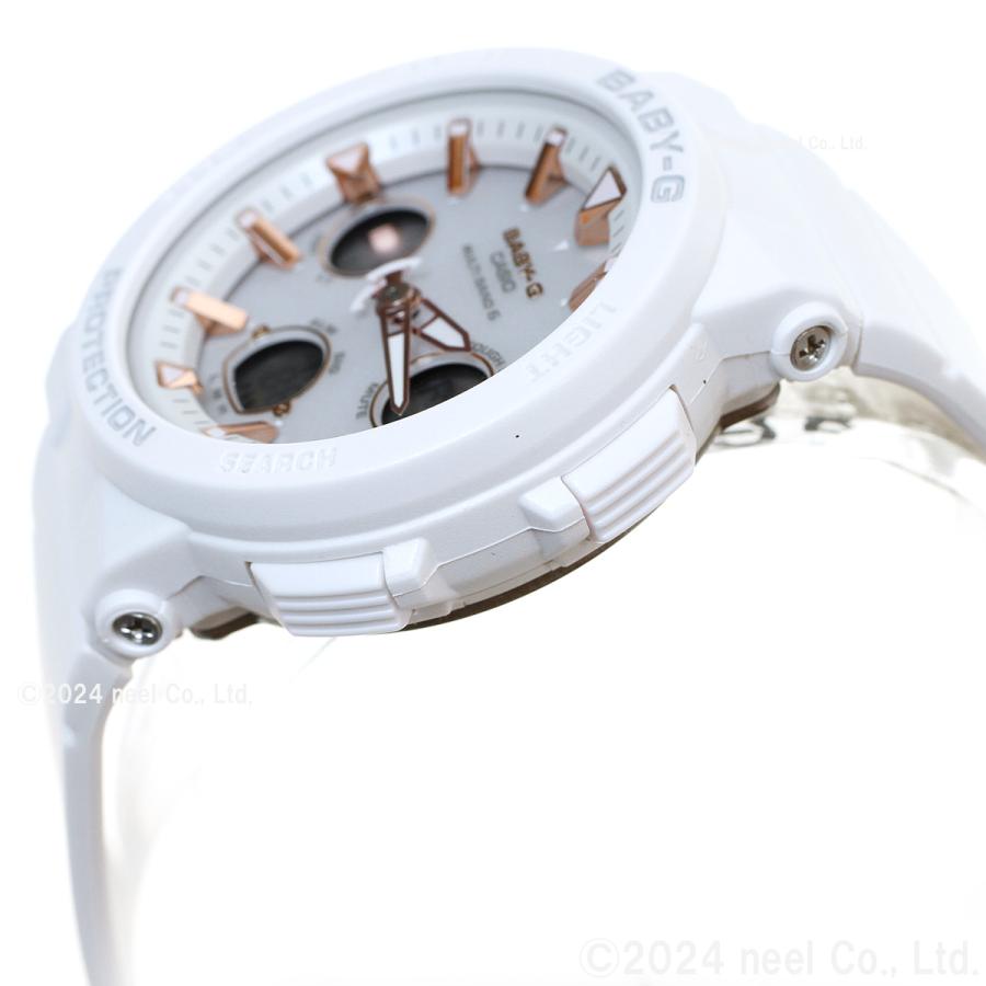 Baby-g 電波ソーラー　アナデジ　ホワイト　白　美品　説明書付属 Baby-G 電波ソーラー ホワイト 白 ピンク アナログ＆デジタル 説明書