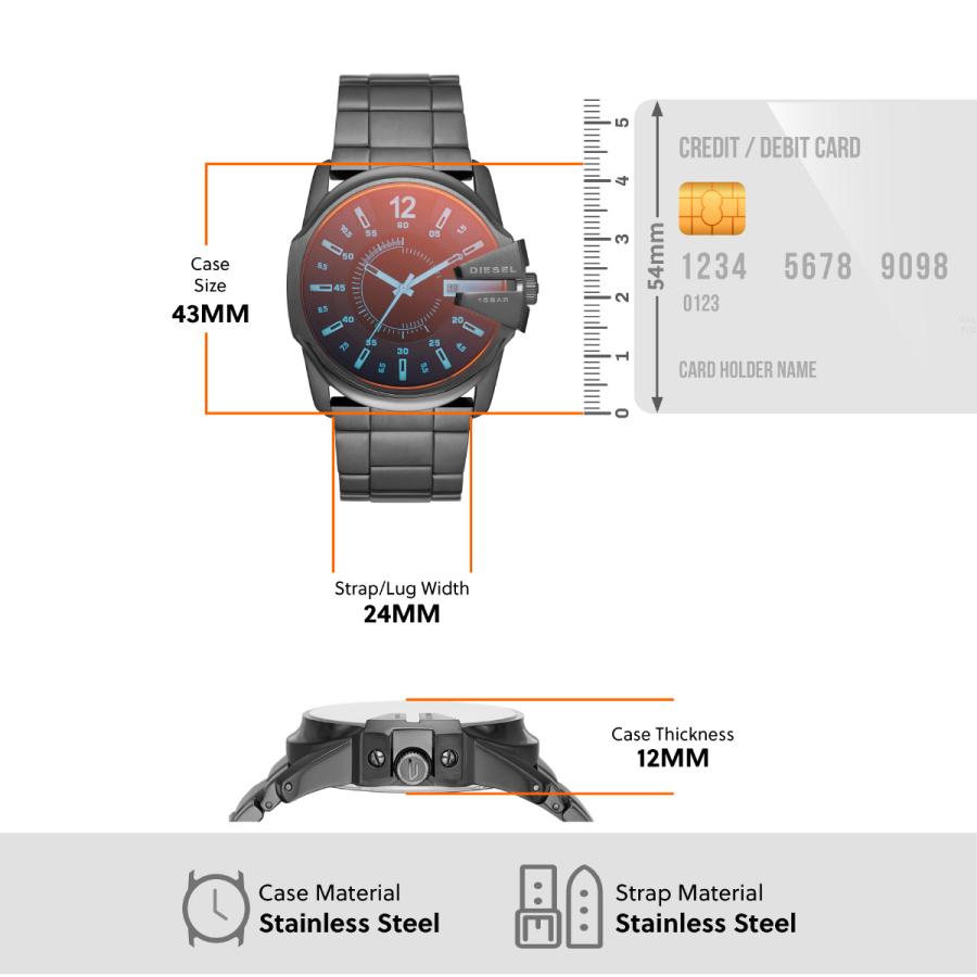 【新品未使用】DIESEL ディーゼル メンズ腕時計　クロノグラフ　稼働品 DIESEL（ディーゼル） 腕時計 メンズ クロノグラフ ステンレス DZ1965