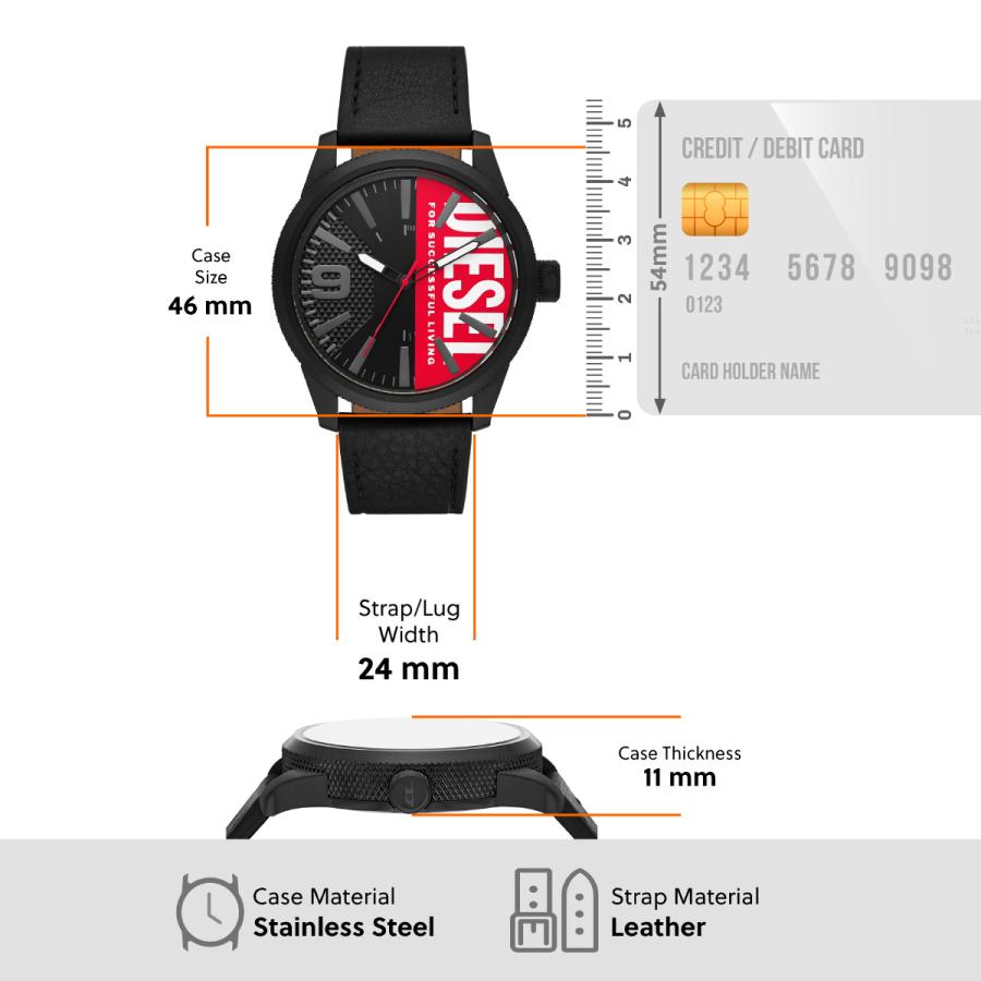 ディーゼルの時計 DIESEL（ディーゼル） 腕時計 メンズ レザー DZ2180 : neelセレクト