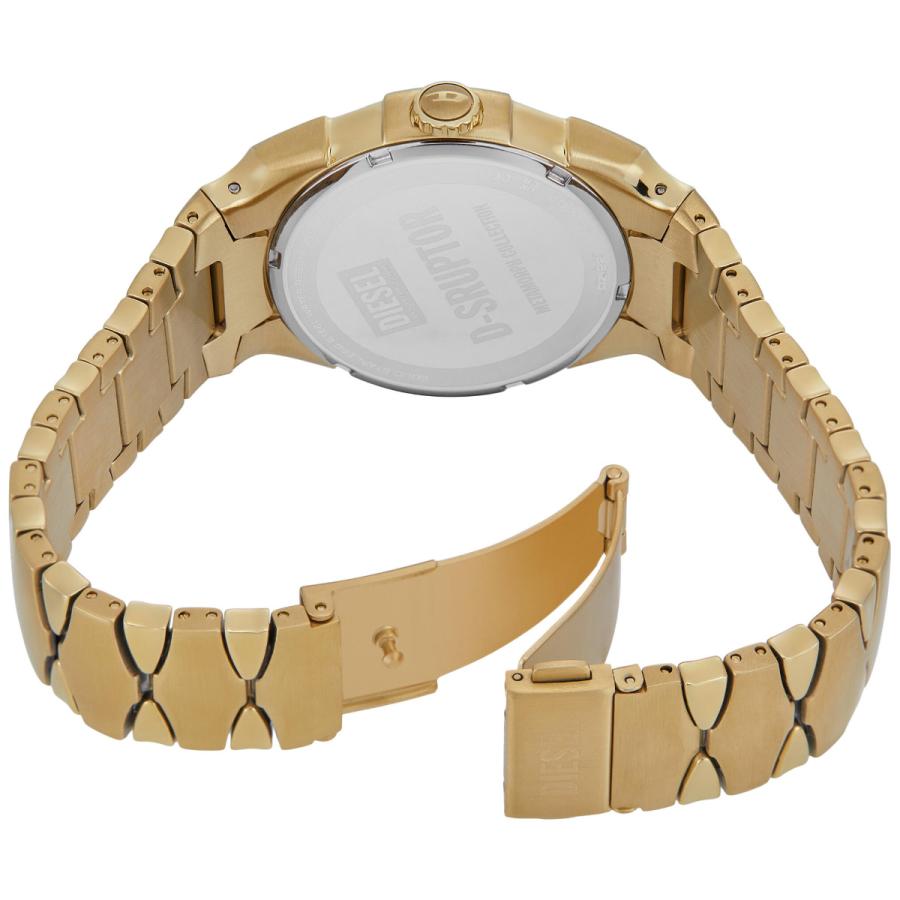 DIESEL ディーゼル 腕時計 メンズ D-SRUPTOR 三針 ゴールド