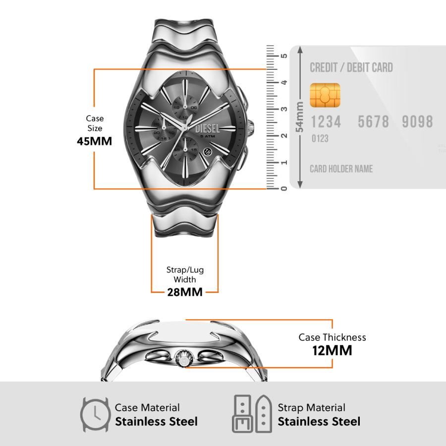 ディーゼル DIESEL 腕時計 メンズ MERCURIAL クロノグラフ ステンレス