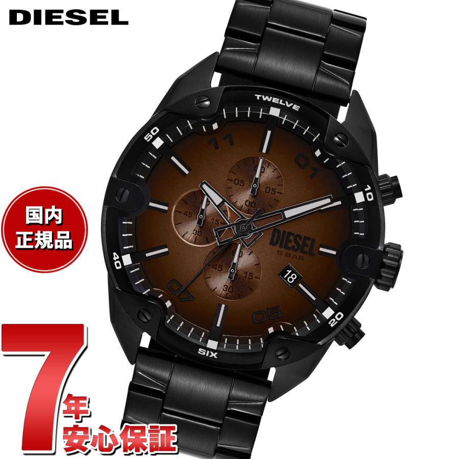 【美品】DIESEL ディーゼル 腕時計 クロノグラフ メンズ ブラック 美品】DIESEL ディーゼル 腕時計 クロノグラフ メンズ ブラック