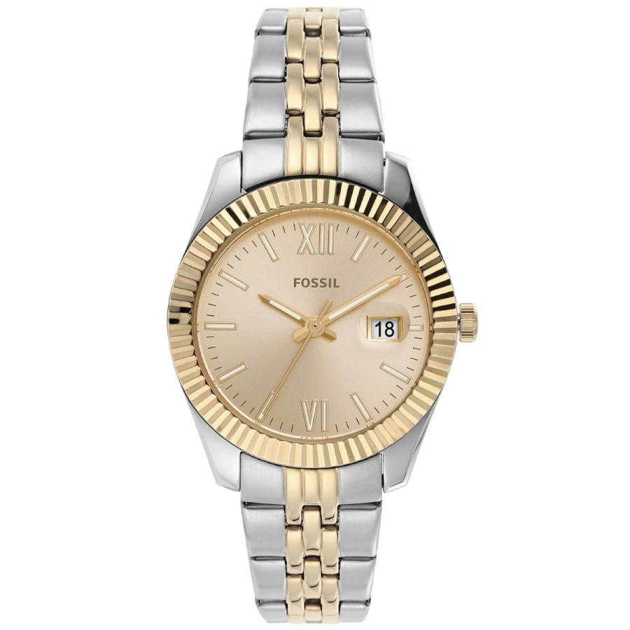 SCARLETTE MINI フォッシル FOSSIL 腕時計 レディース 三針デイト ツートーン ステンレスウォッチ ES4949 ...