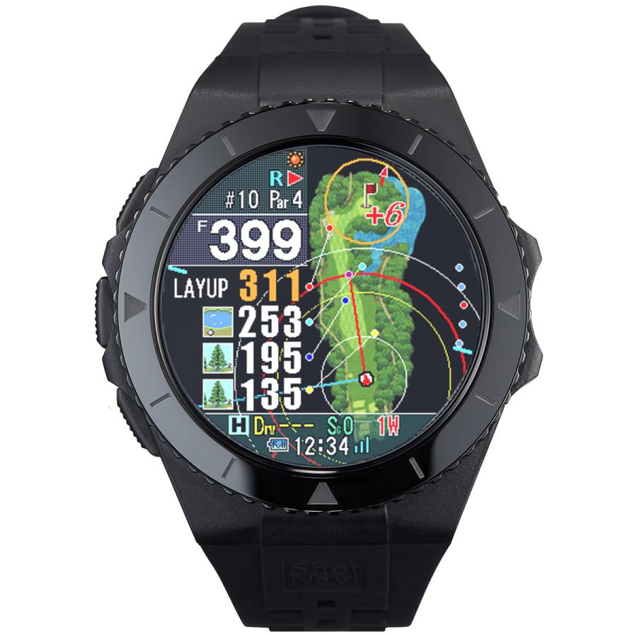 ショットナビ Shot Navi EXCEEDS エクシード 腕時計型 GPS ゴルフナビ 距離測定器 距離計測器 ブラック｜neel4｜02