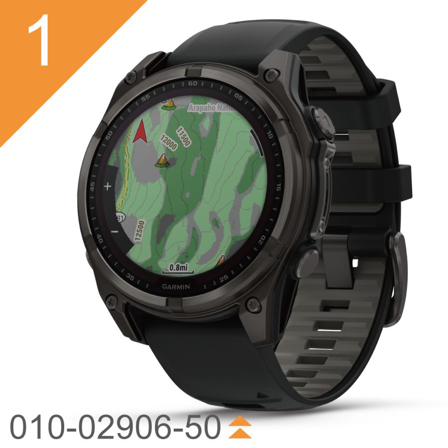 ガーミン GARMIN fenix8 Sapphire Dual Power 47mm 010-02906-50 010-02906-51 スマートウォッチ 国内正規品の画像