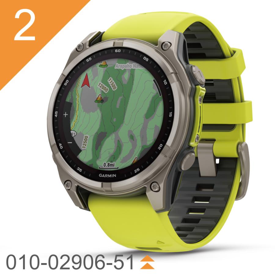 ガーミン GARMIN fenix8 Sapphire Dual Power 47mm 010-02906-50 010-02906-51 スマートウォッチ 国内正規品の画像