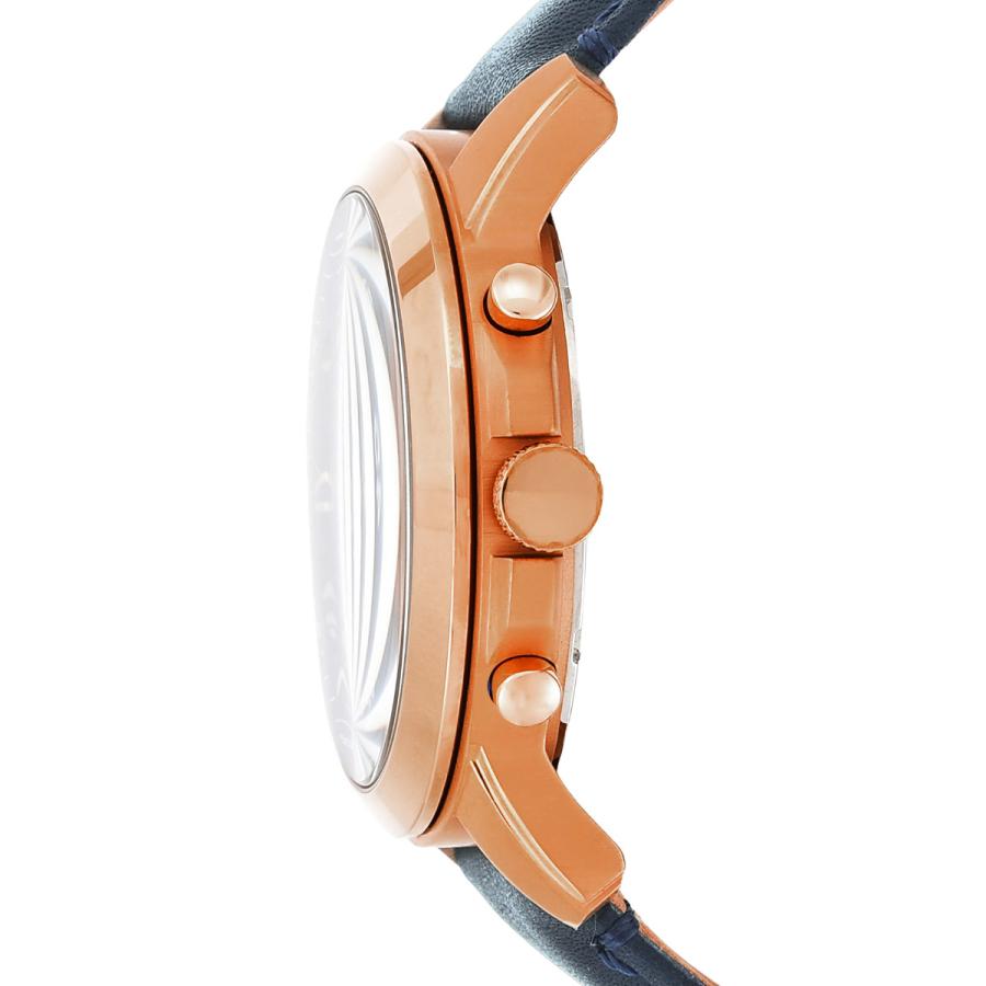 美品✨ フォッシル グラント 腕時計 自動巻き　レザー ネイビー フォッシル FOSSIL 腕時計 メンズ GRANT ネイビーレザー クロノグラフ