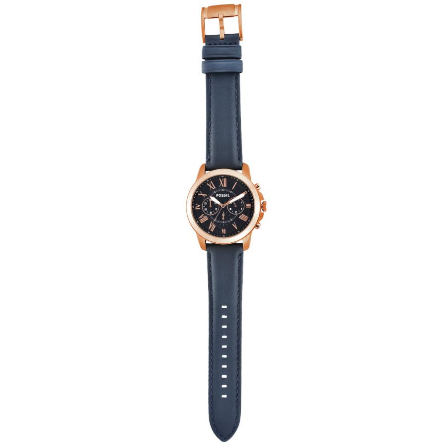 フォッシル FOSSIL 腕時計 メンズ GRANT ネイビーレザー クロノグラフ