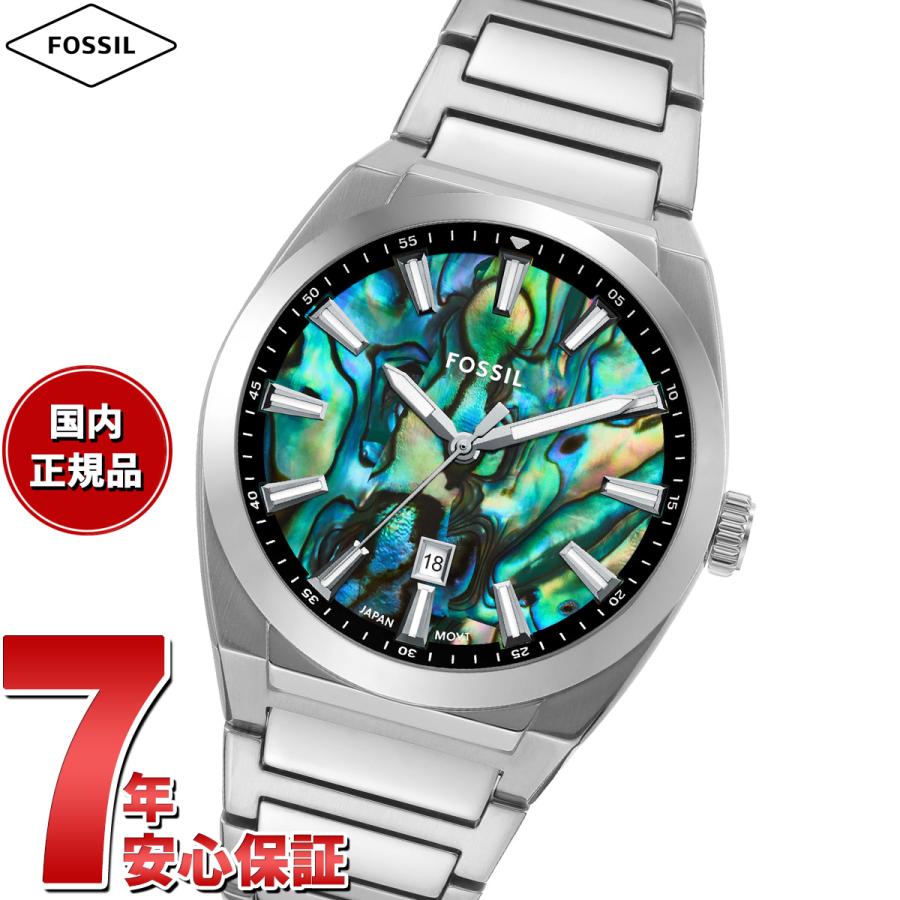 フォッシル FOSSIL 腕時計 メンズ EVERETT 三針デイト ステンレススチールウォッチ FS6114 | FOSSIL
