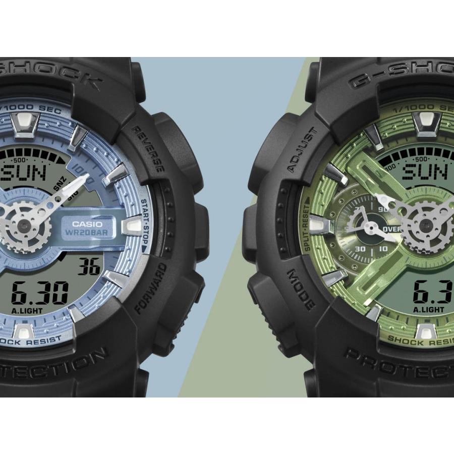 新品未使用　G-SHOCK GA-110CD-1A2JF グリーン/ブラック G-SHOCK Gショック アナデジ 腕時計 メンズ GA-110CD-1A2JF Metallic