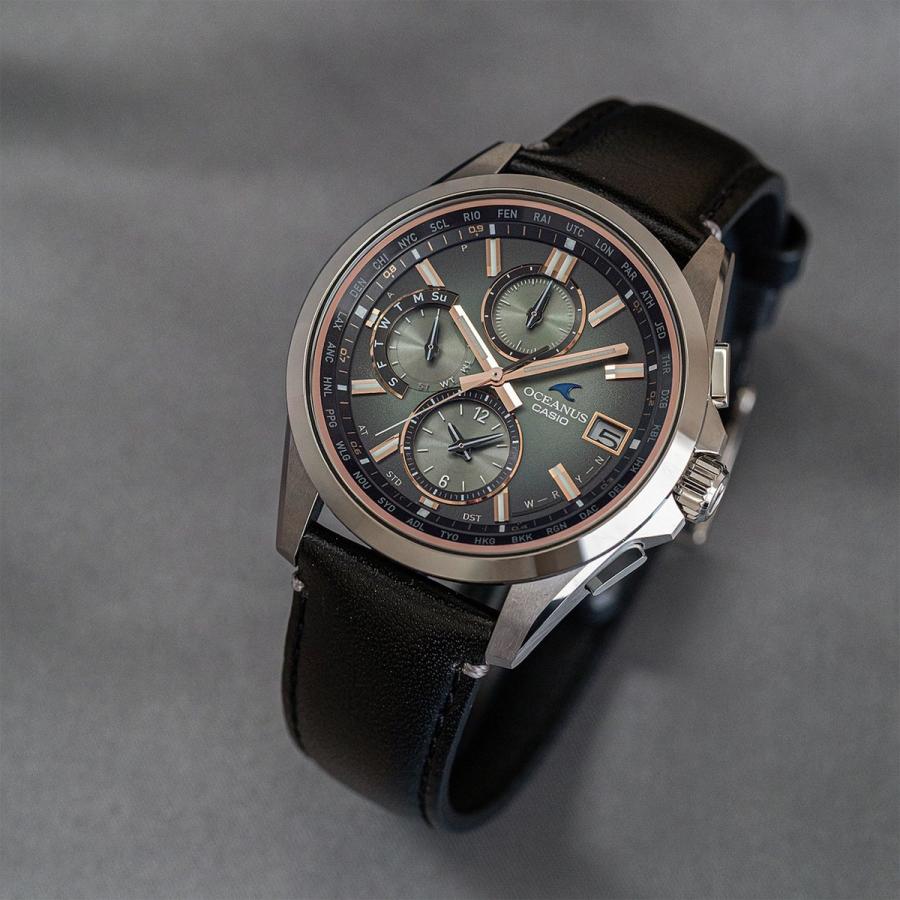 ✨稼働品✨ カシオ オシアナス 電波ソーラー メンズ腕時計 シルバー 黒 OCEANUS オシアナス 電波ソーラー 腕時計 メンズ OCW-T2600RL-3AJR